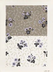 Design for a Printed Textile: Floral